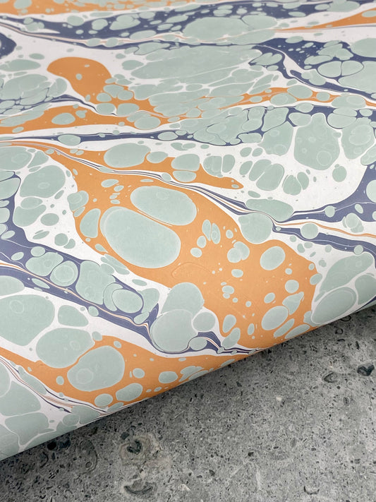 Full Sheet Hand-Marbled Paper P344