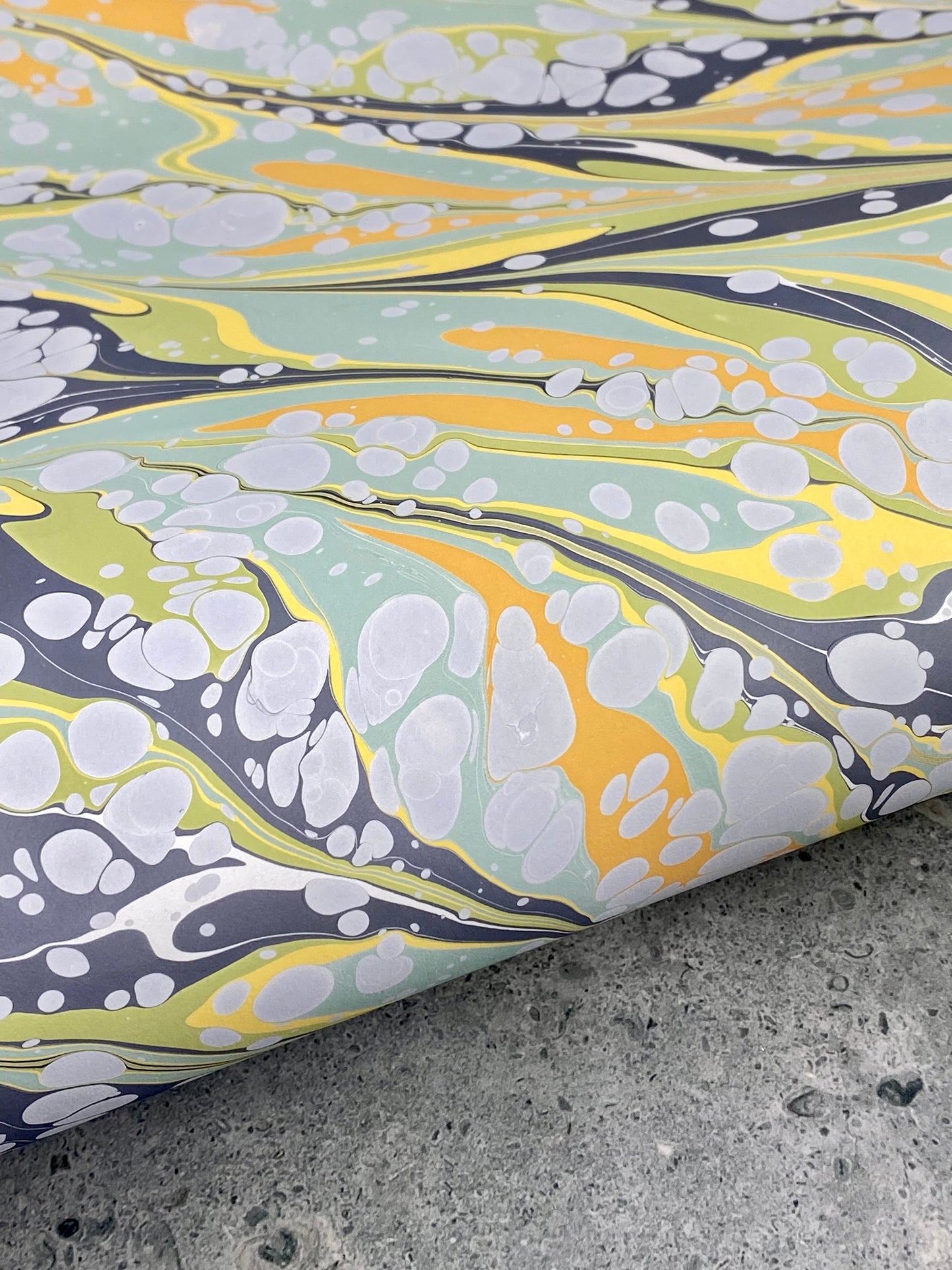 Full Sheet Hand-Marbled Paper P343