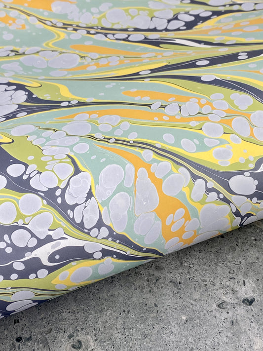 Full Sheet Hand-Marbled Paper P343