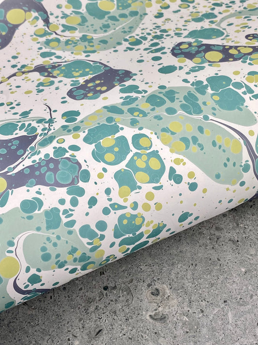 Full Sheet Hand-Marbled Paper P342