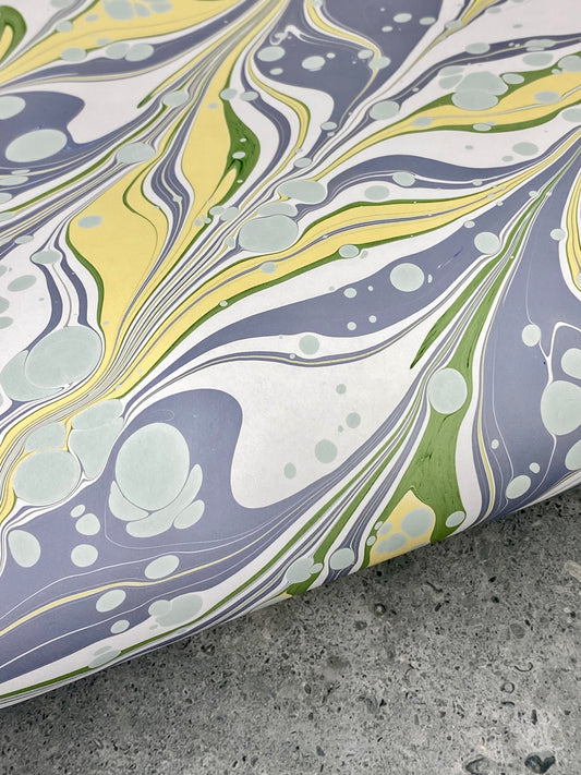Full Sheet Hand-Marbled Paper P341