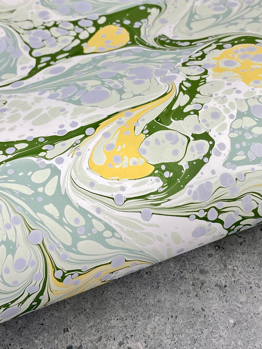 Full Sheet Hand-Marbled Paper P334