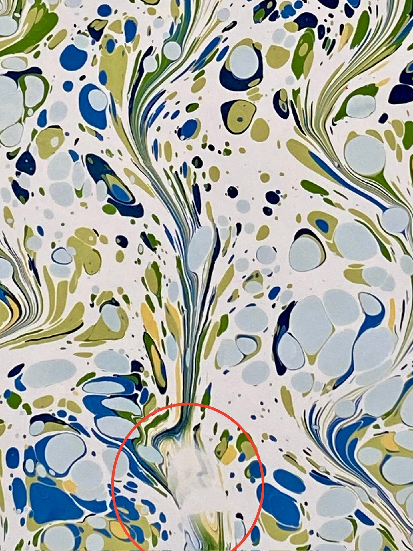 Full Sheet Hand-Marbled Paper P404S - flawed