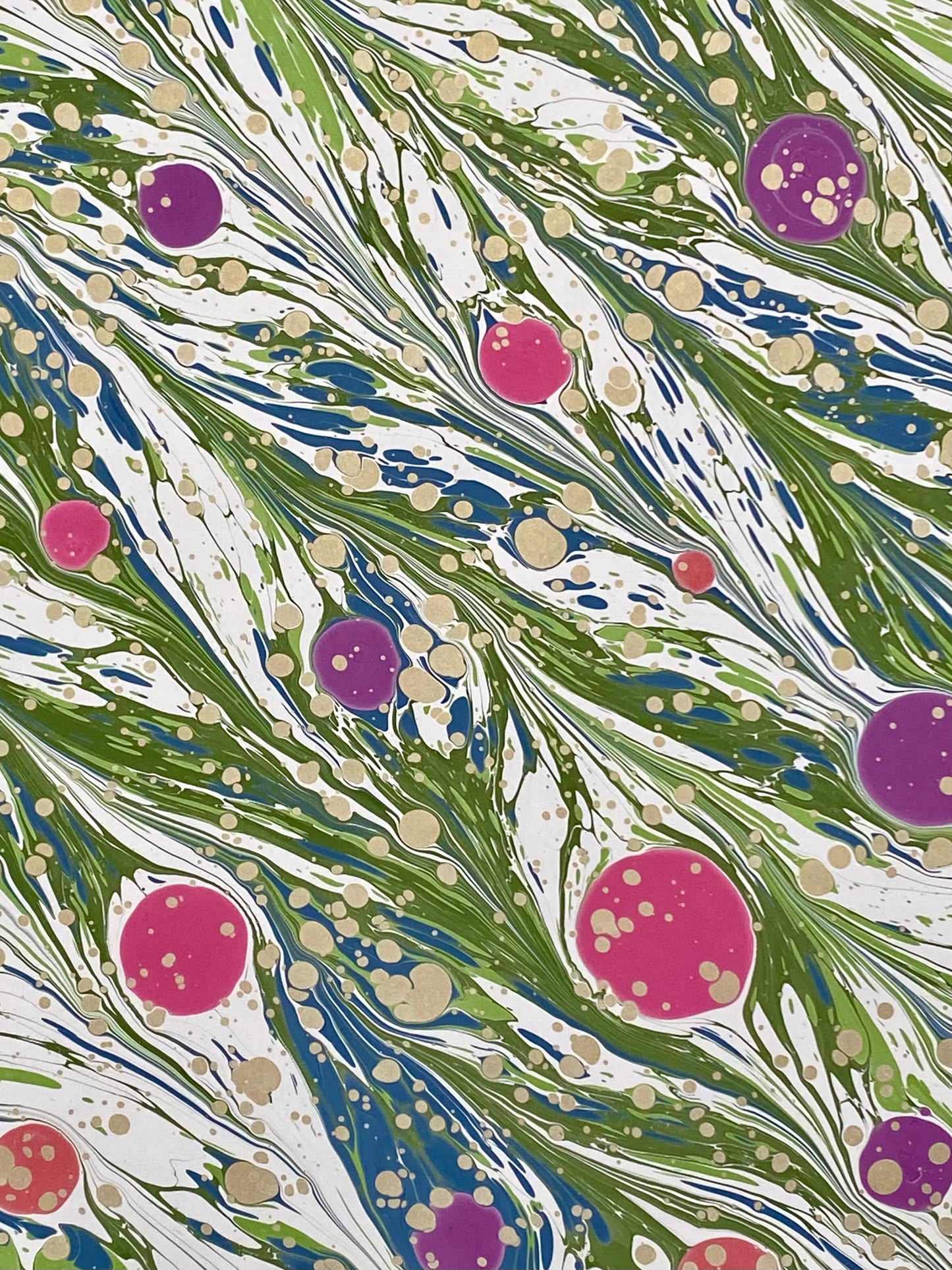 Full Sheet Hand-Marbled Paper P392