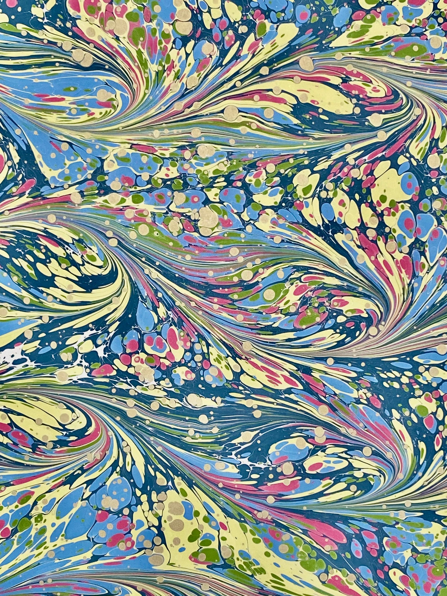 Full Sheet Hand-Marbled Paper P384