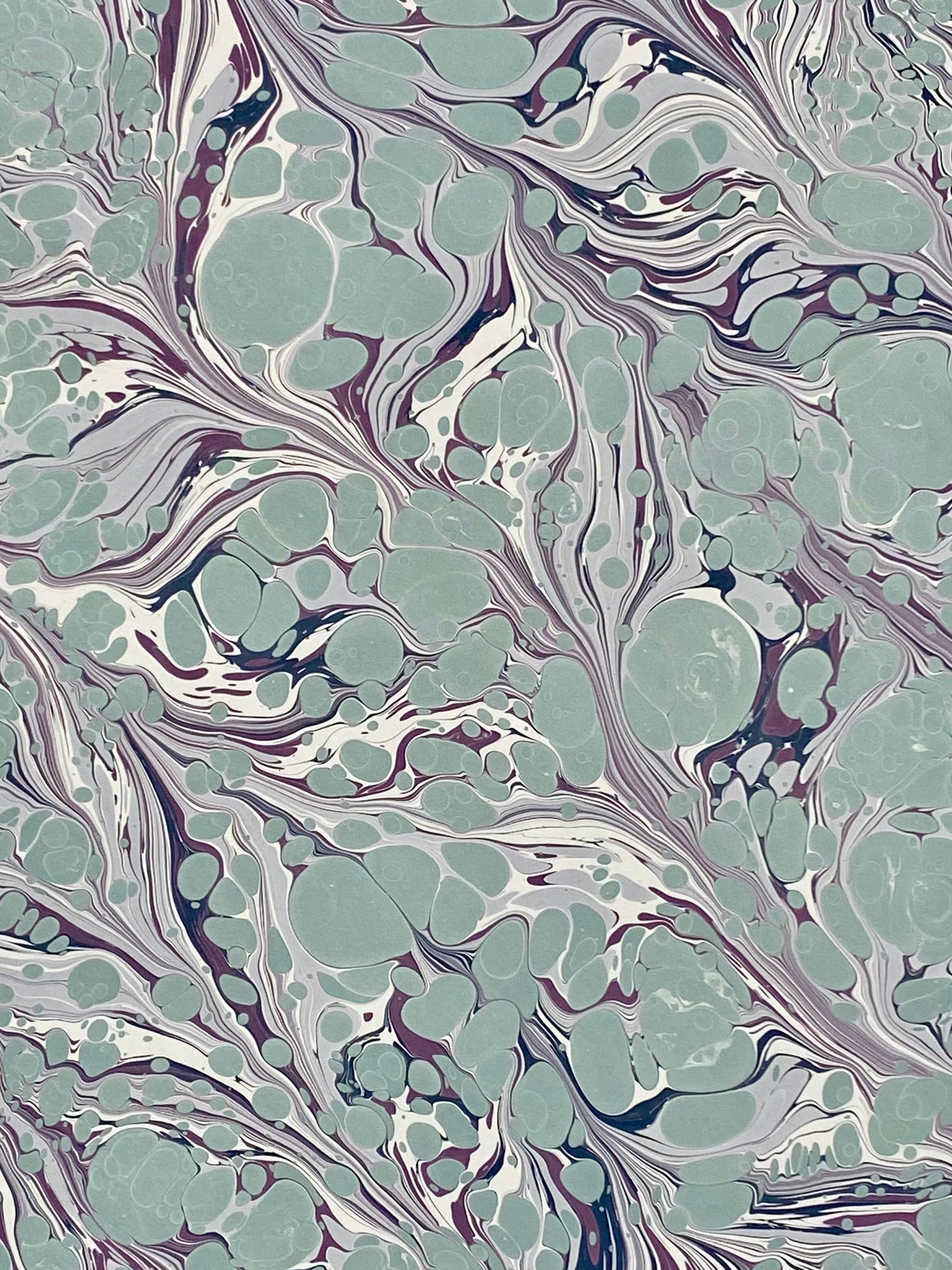 Half-Sheet Hand-Marbled Paper P360H