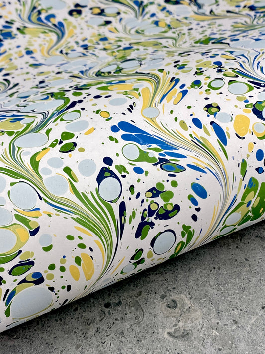 Full Sheet Hand-Marbled Paper P404S - flawed