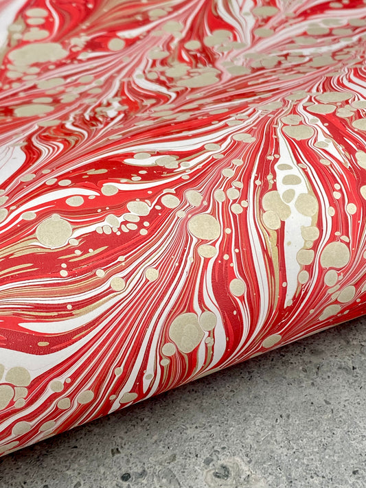 Full Sheet Hand-Marbled Paper P398