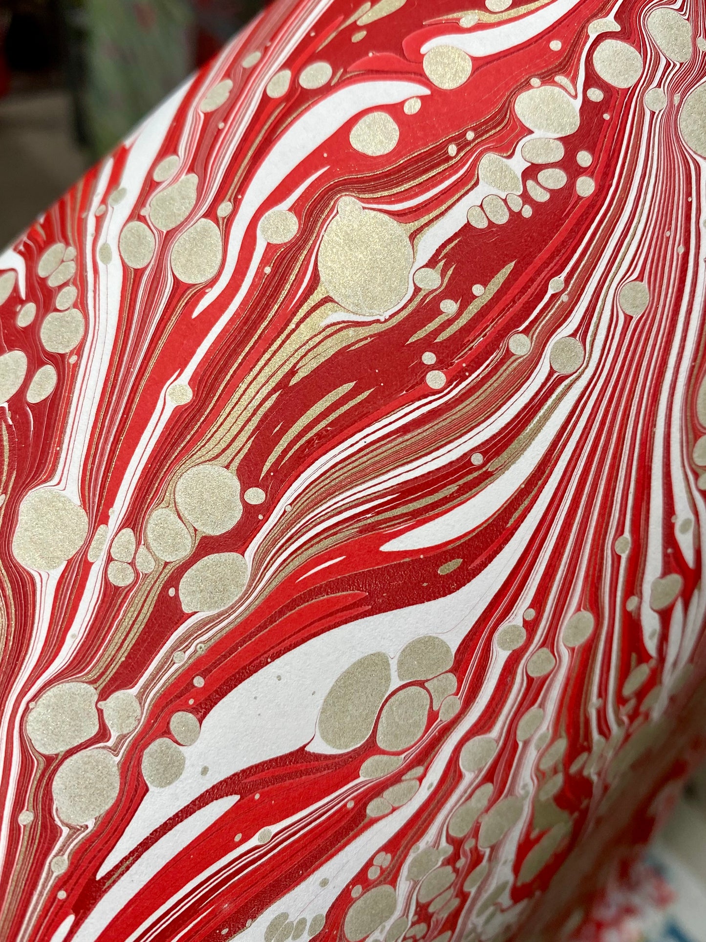 Full Sheet Hand-Marbled Paper P398