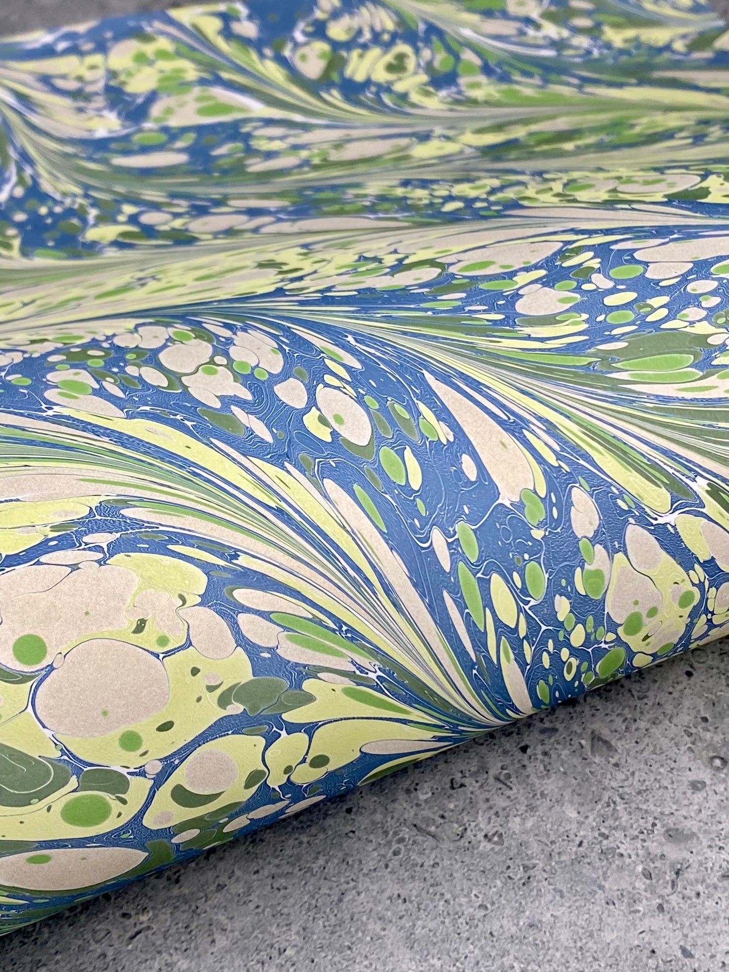 Full Sheet Hand-Marbled Paper P394