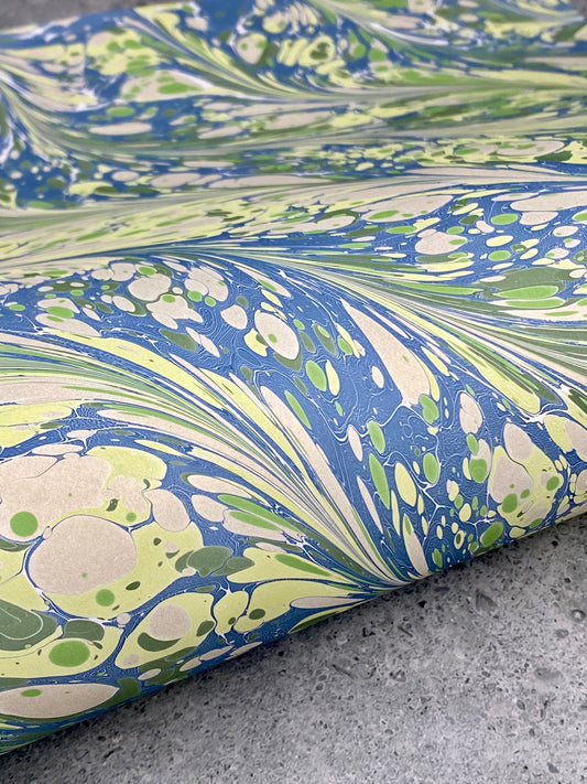 Full Sheet Hand-Marbled Paper P394