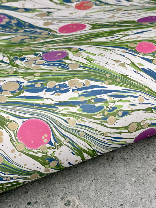 Full Sheet Hand-Marbled Paper P392