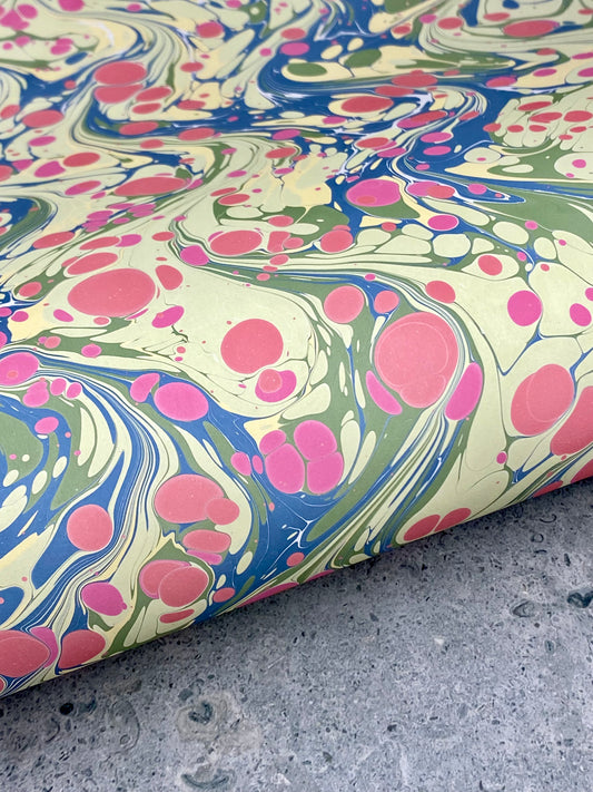 Full Sheet Hand-Marbled Paper P390