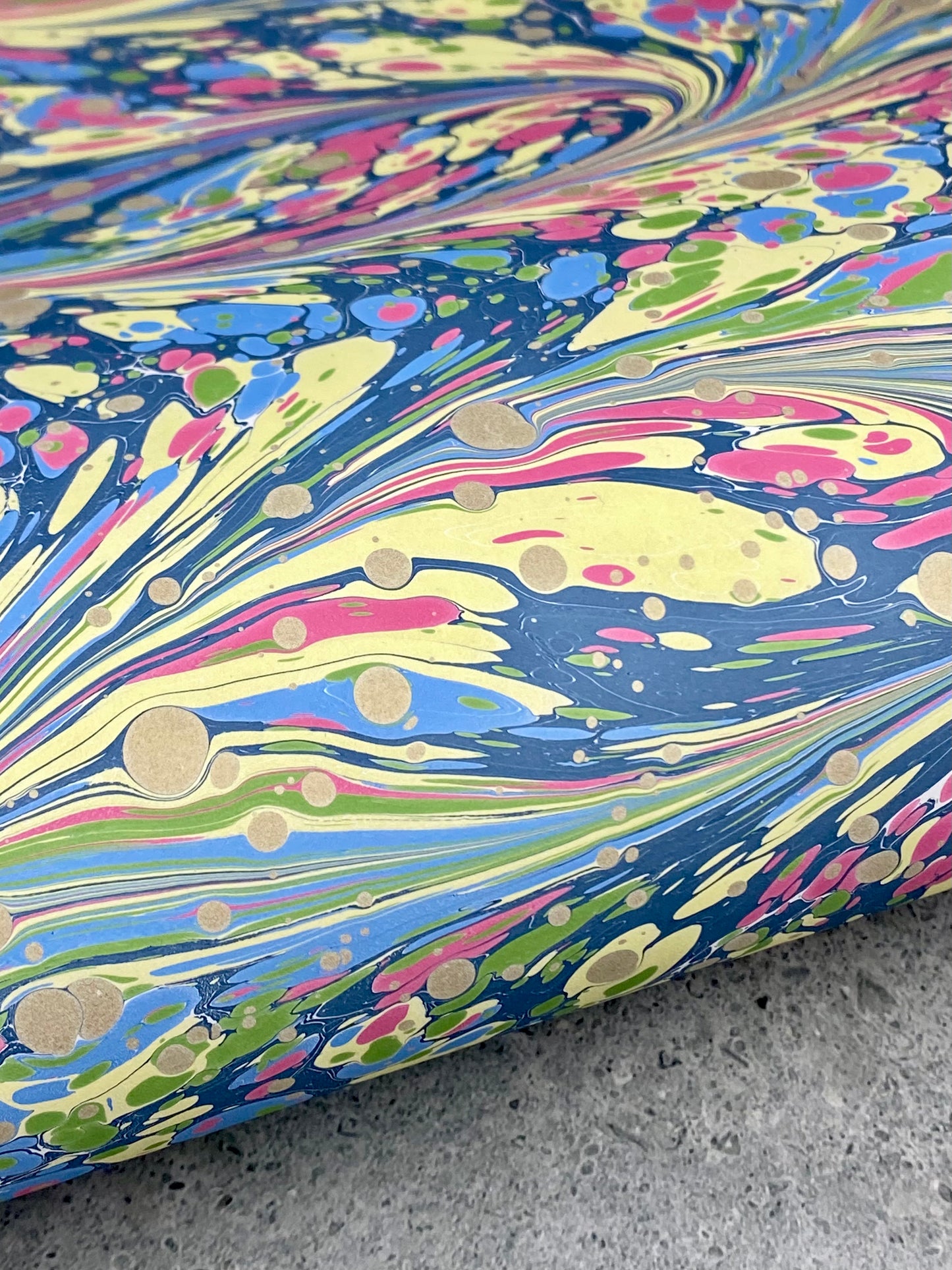 Full Sheet Hand-Marbled Paper P384