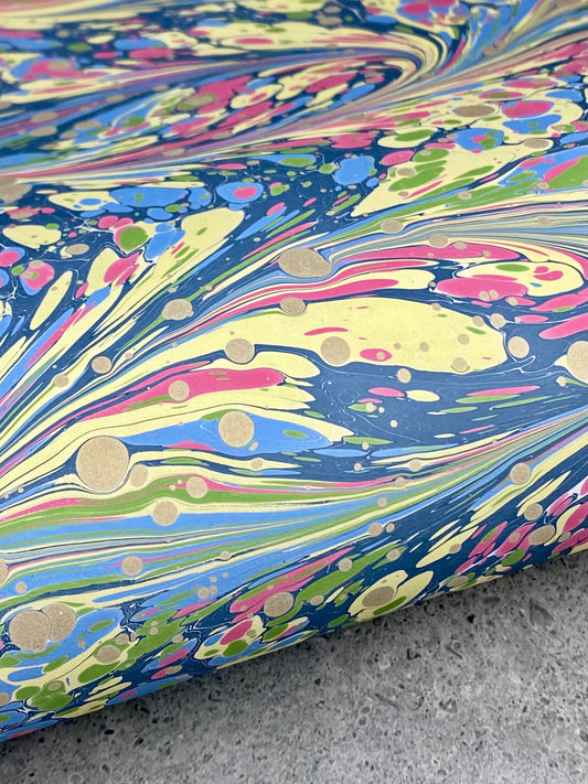Full Sheet Hand-Marbled Paper P384