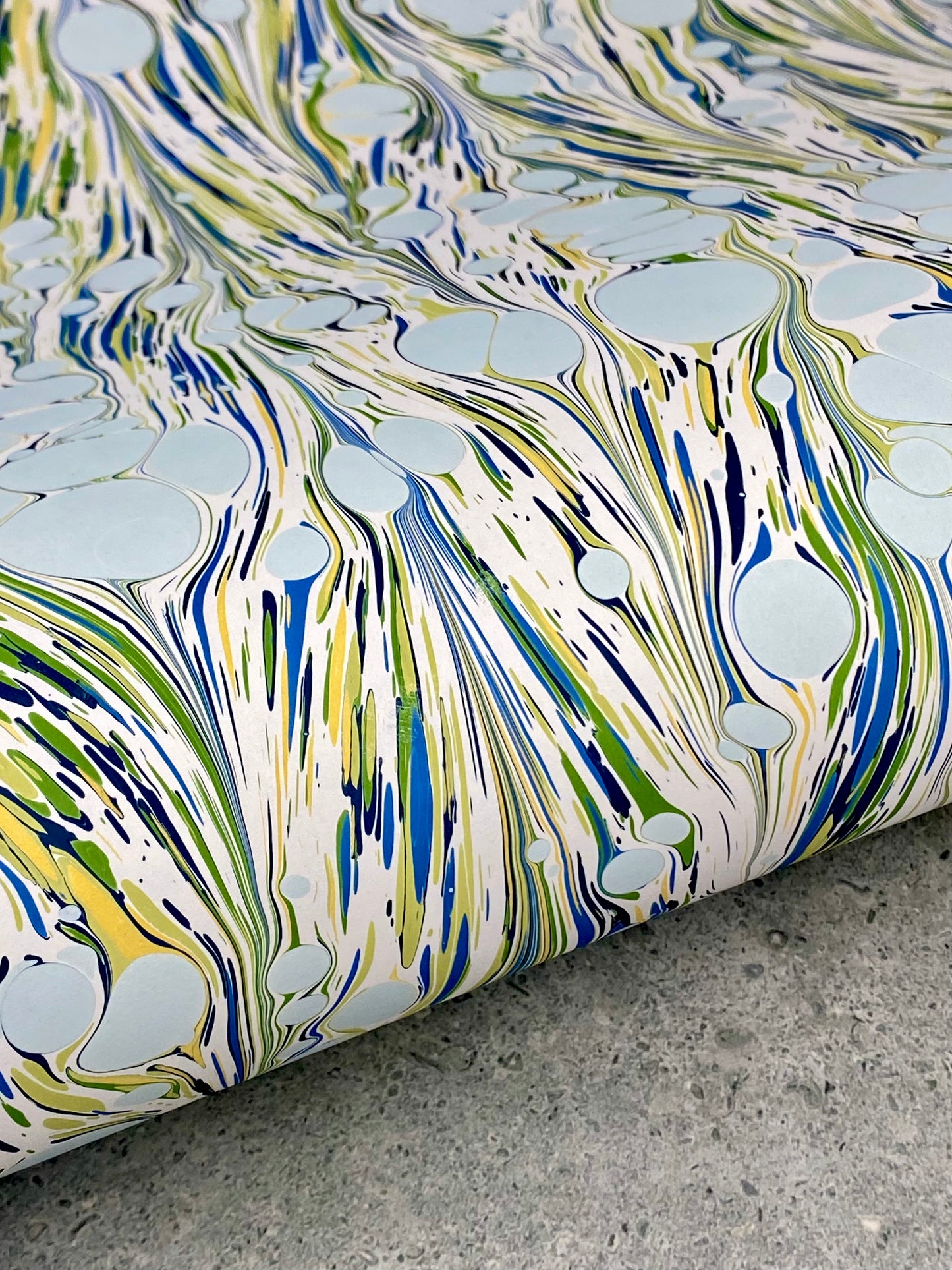 Full Sheet Hand-Marbled Paper P378