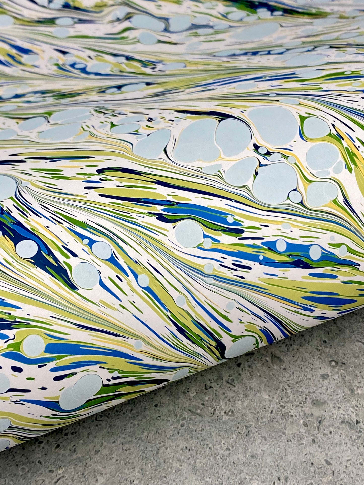 Full Sheet Hand-Marbled Paper P377