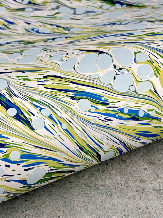 Full Sheet Hand-Marbled Paper P377