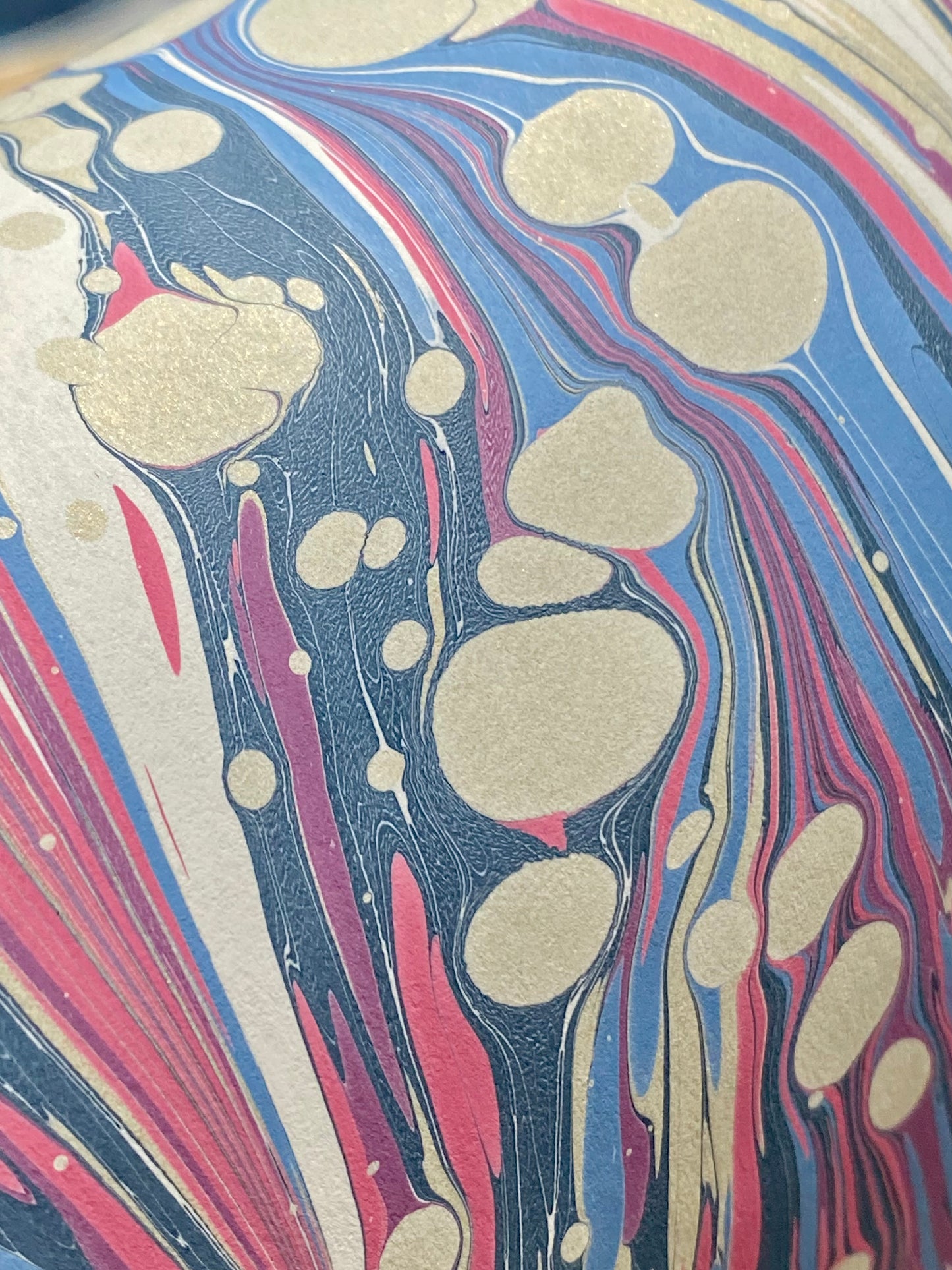 Full Sheet Hand-Marbled Paper P376S - Flawed