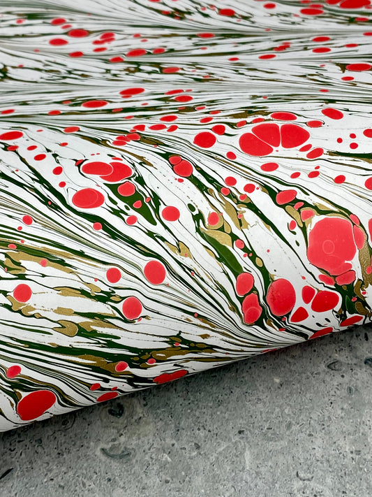 Full Sheet Hand-Marbled Paper P374S