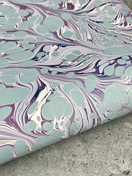 Half-Sheet Hand-Marbled Paper P360H