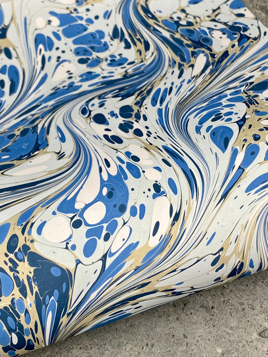 Half-Sheet Hand-Marbled Paper P359H