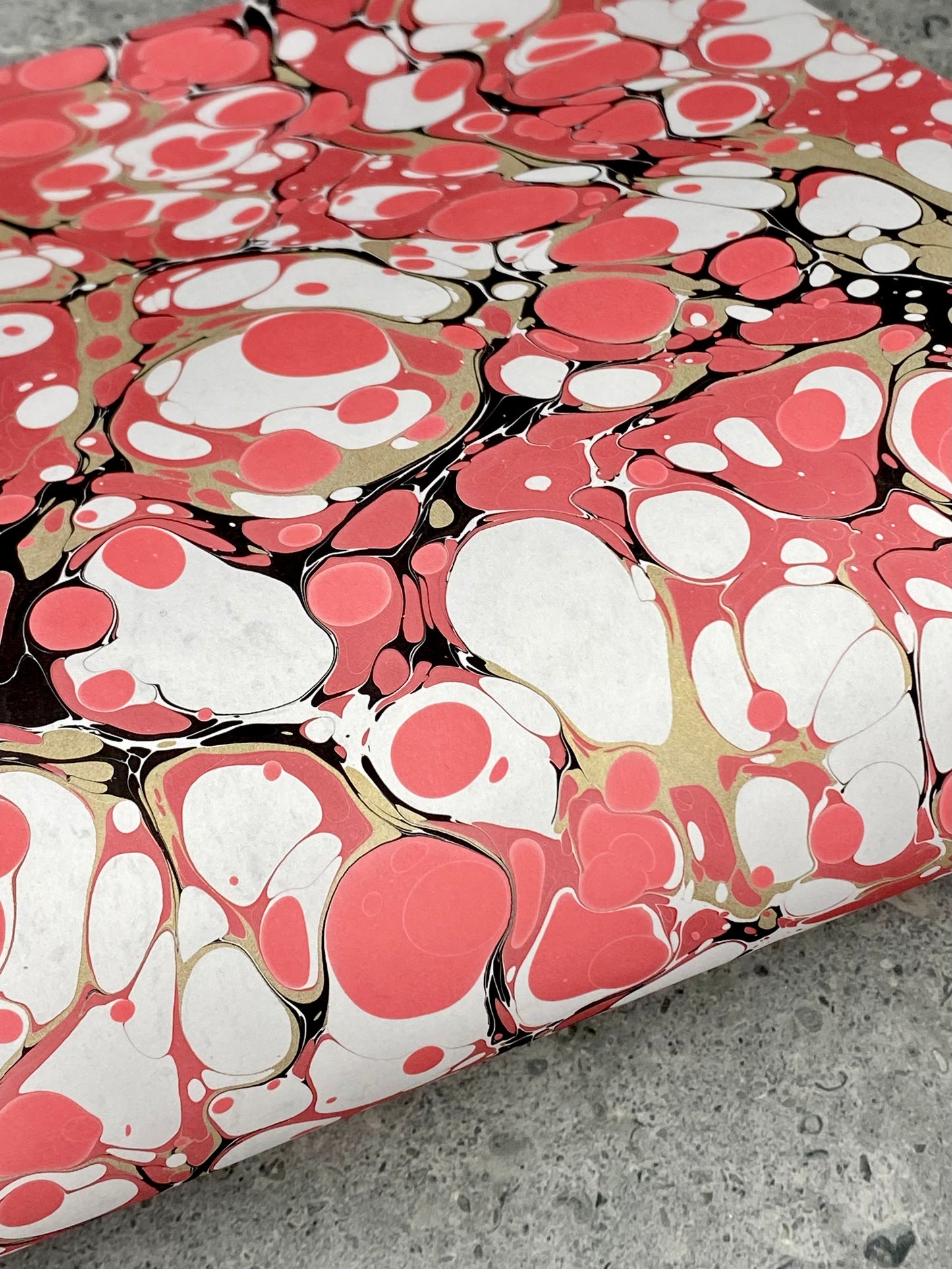 Half-Sheet Hand-Marbled Paper P357H