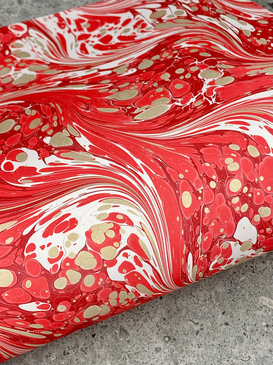 Half-Sheet Hand-Marbled Paper P356H