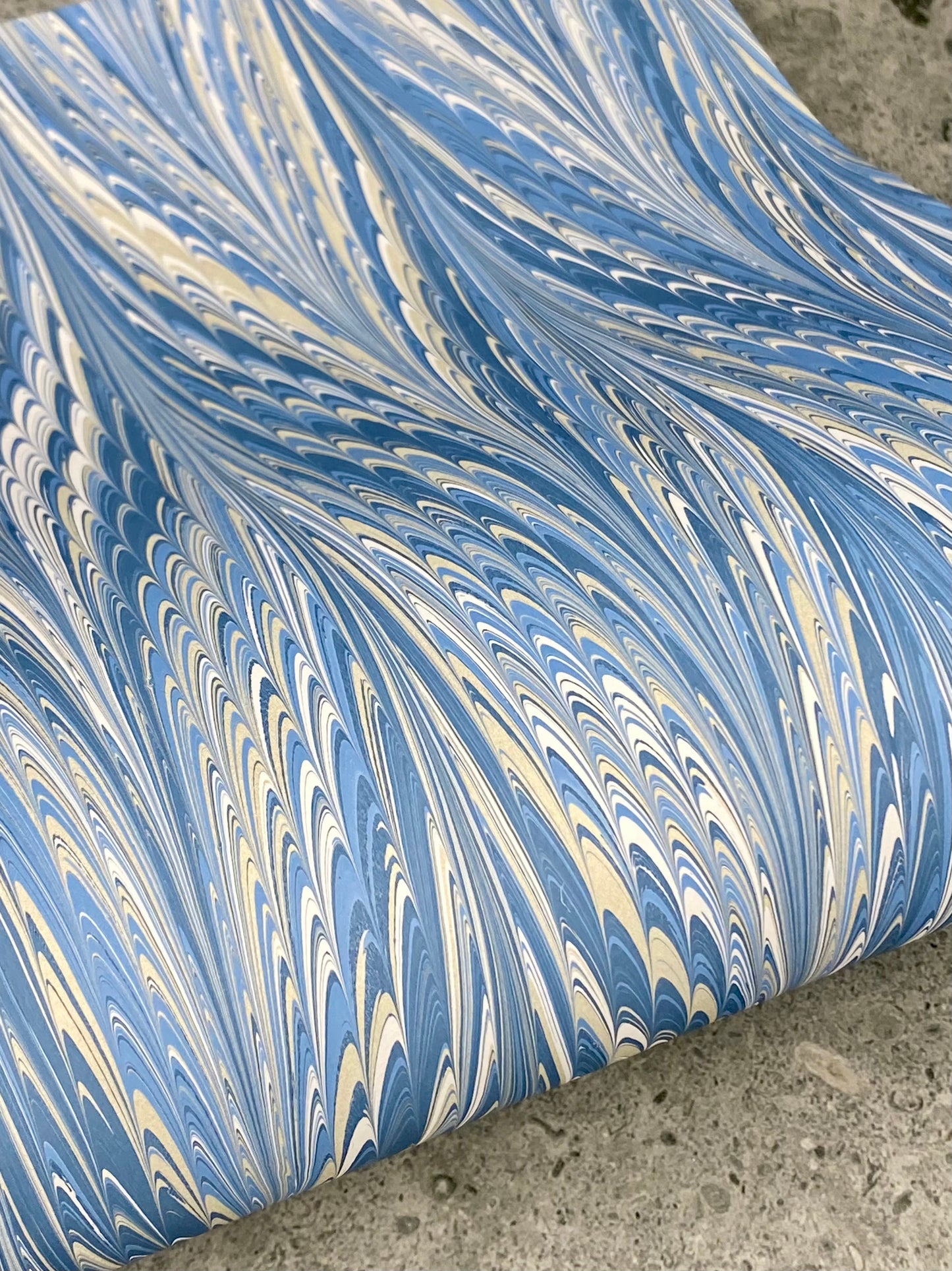 Half-Sheet Hand-Marbled Paper P353H