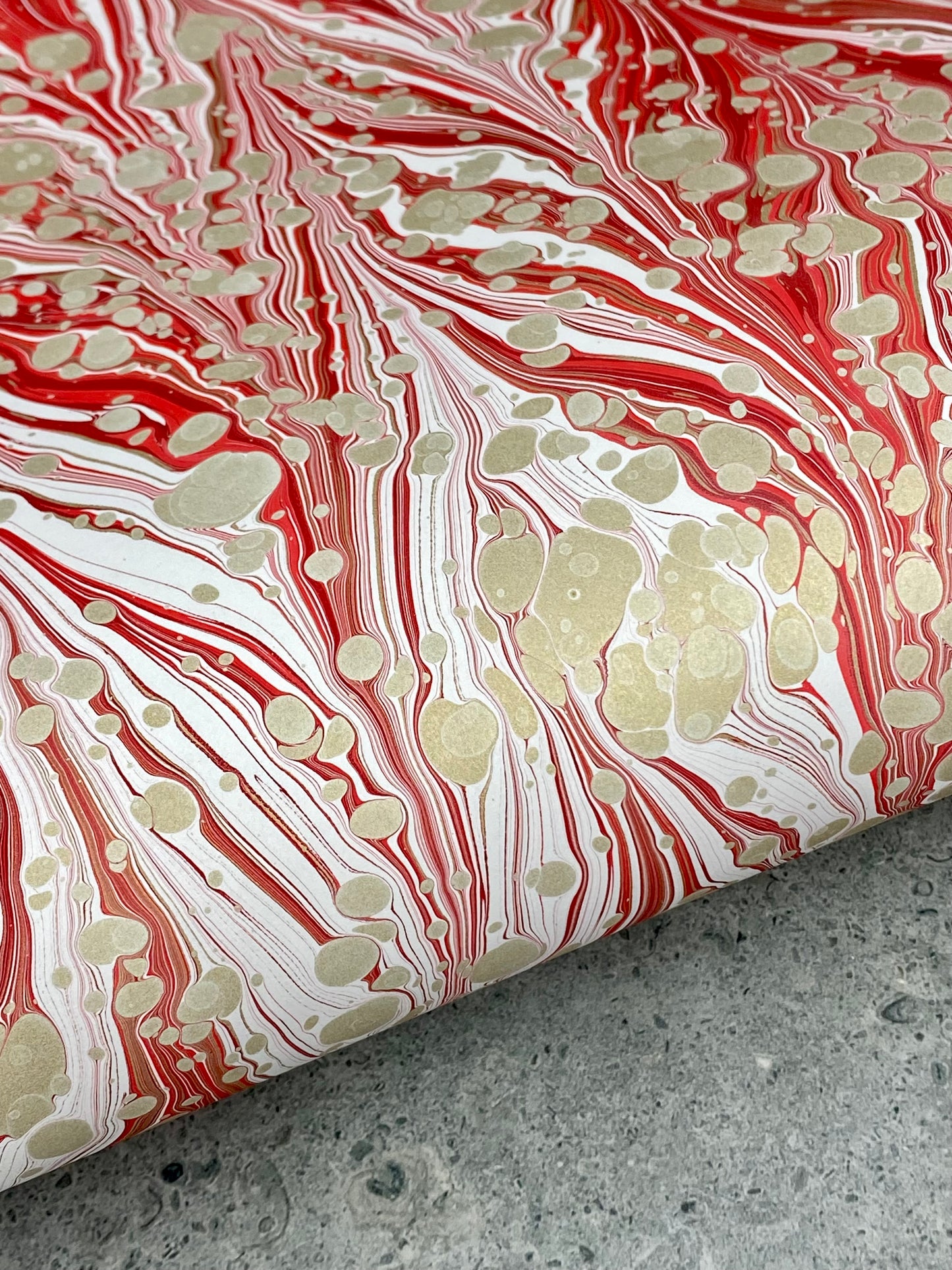 Almost-Full Sheet Hand-Marbled Paper P351