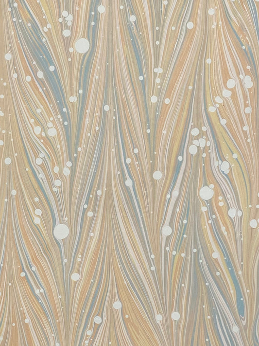 Half-Sheet Hand-Marbled Paper 408