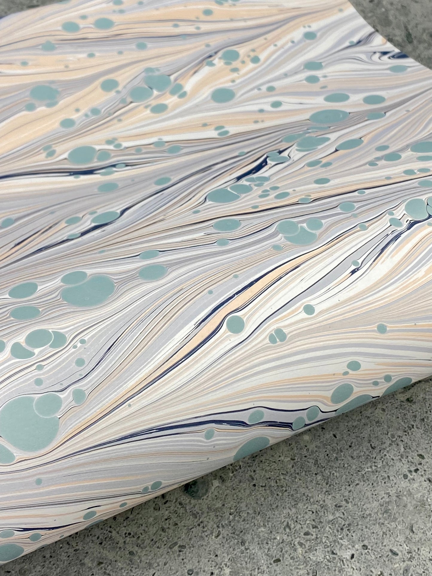 Half-Sheet Hand-Marbled Paper 407