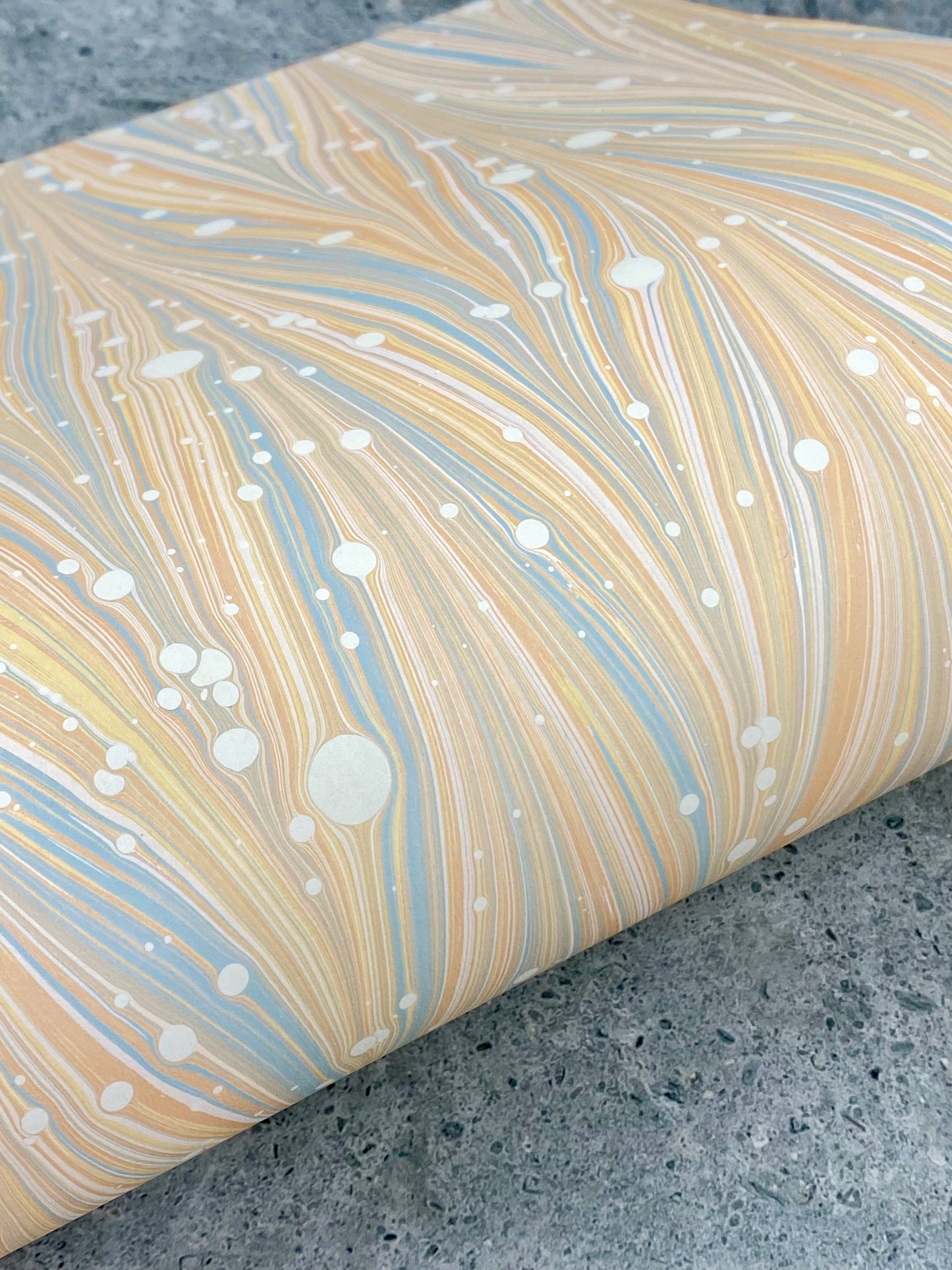 Half-Sheet Hand-Marbled Paper 408