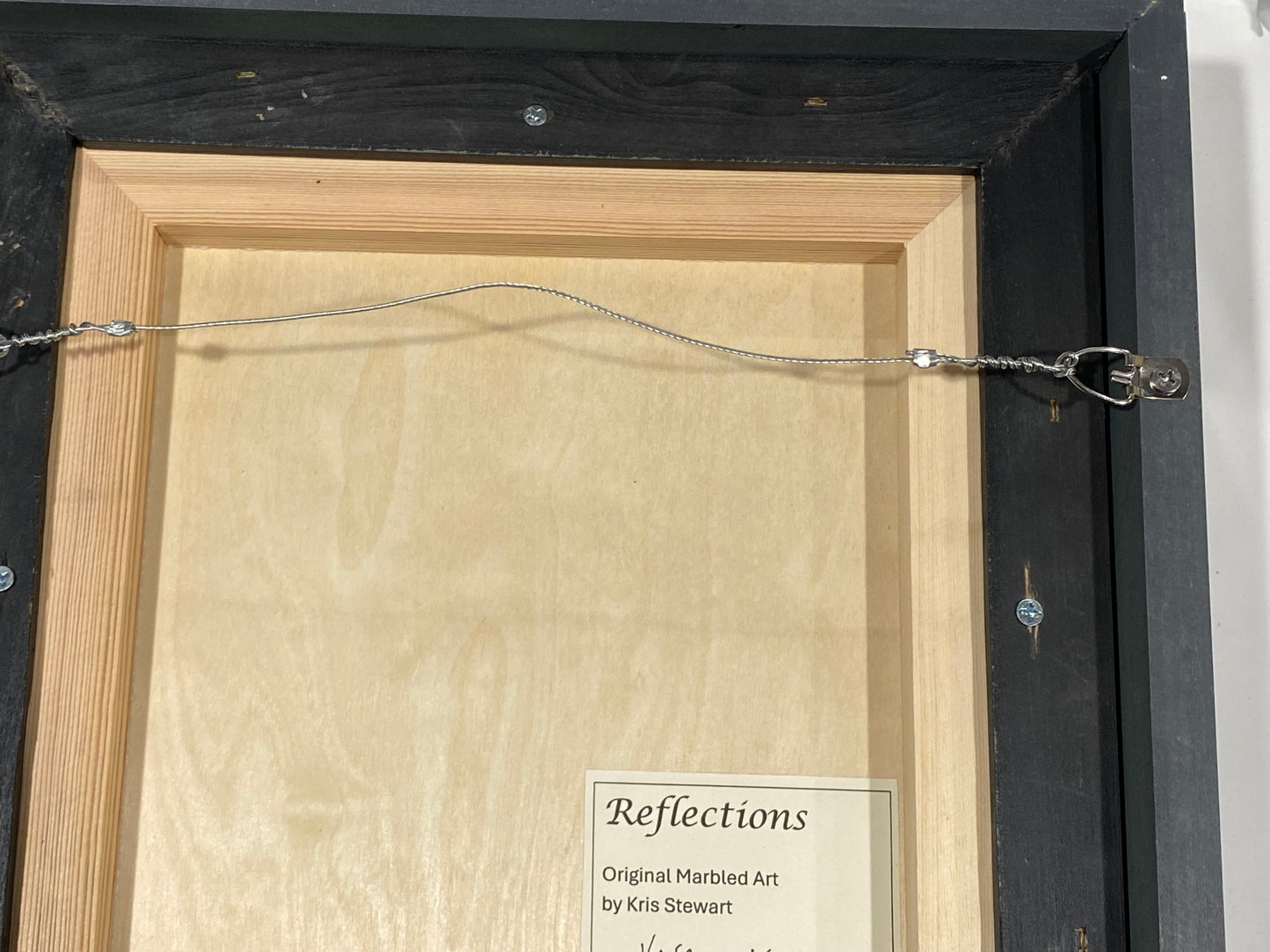 Original Framed Marbled Art, Wall Art