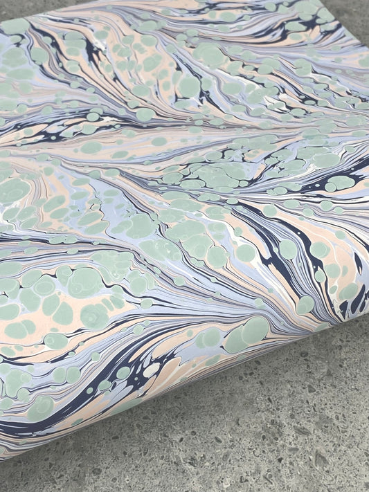 Half-Sheet Hand-Marbled Paper P450H