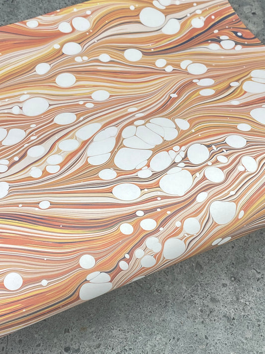 Half-Sheet Hand-Marbled Paper P442H