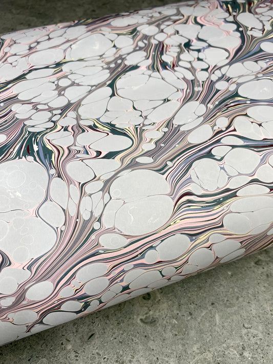 Full Sheet Hand-Marbled Paper P437