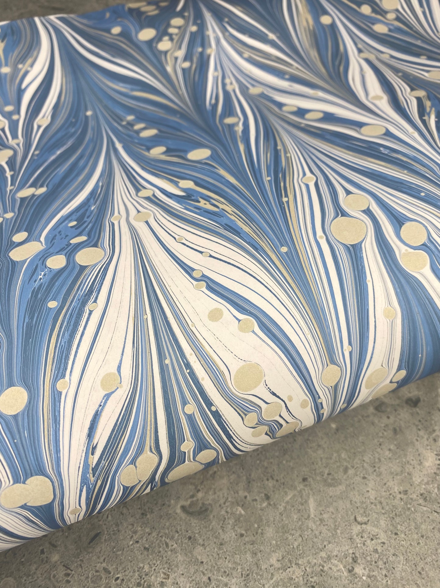 Full Sheet Hand-Marbled Paper P436