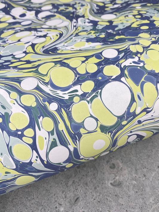 Full Sheet Hand-Marbled Paper P419