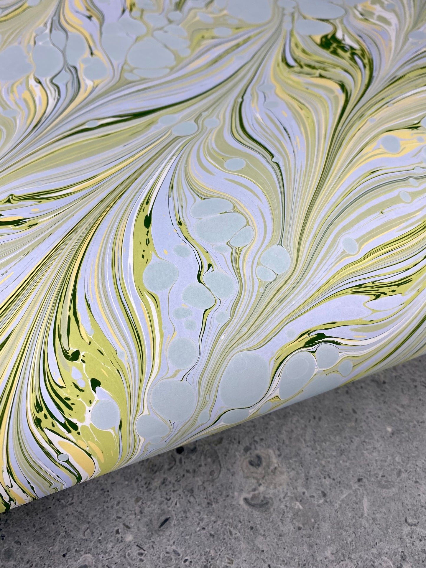 Full Sheet Hand-Marbled Paper P412