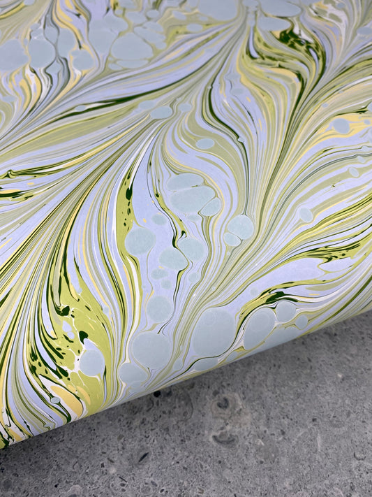 Full Sheet Hand-Marbled Paper P412