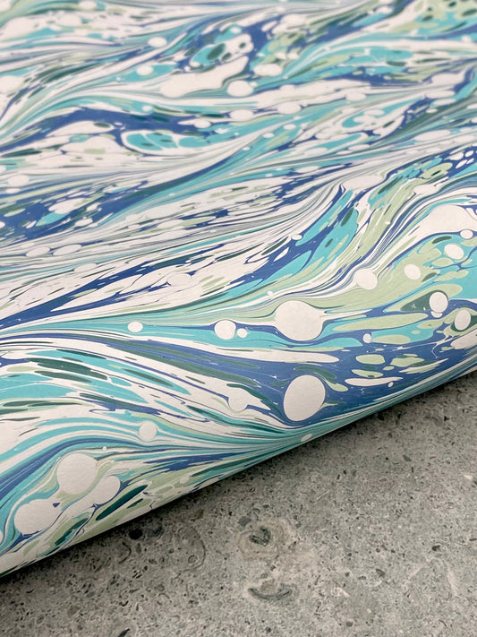 Full Sheet Hand-Marbled Paper P494