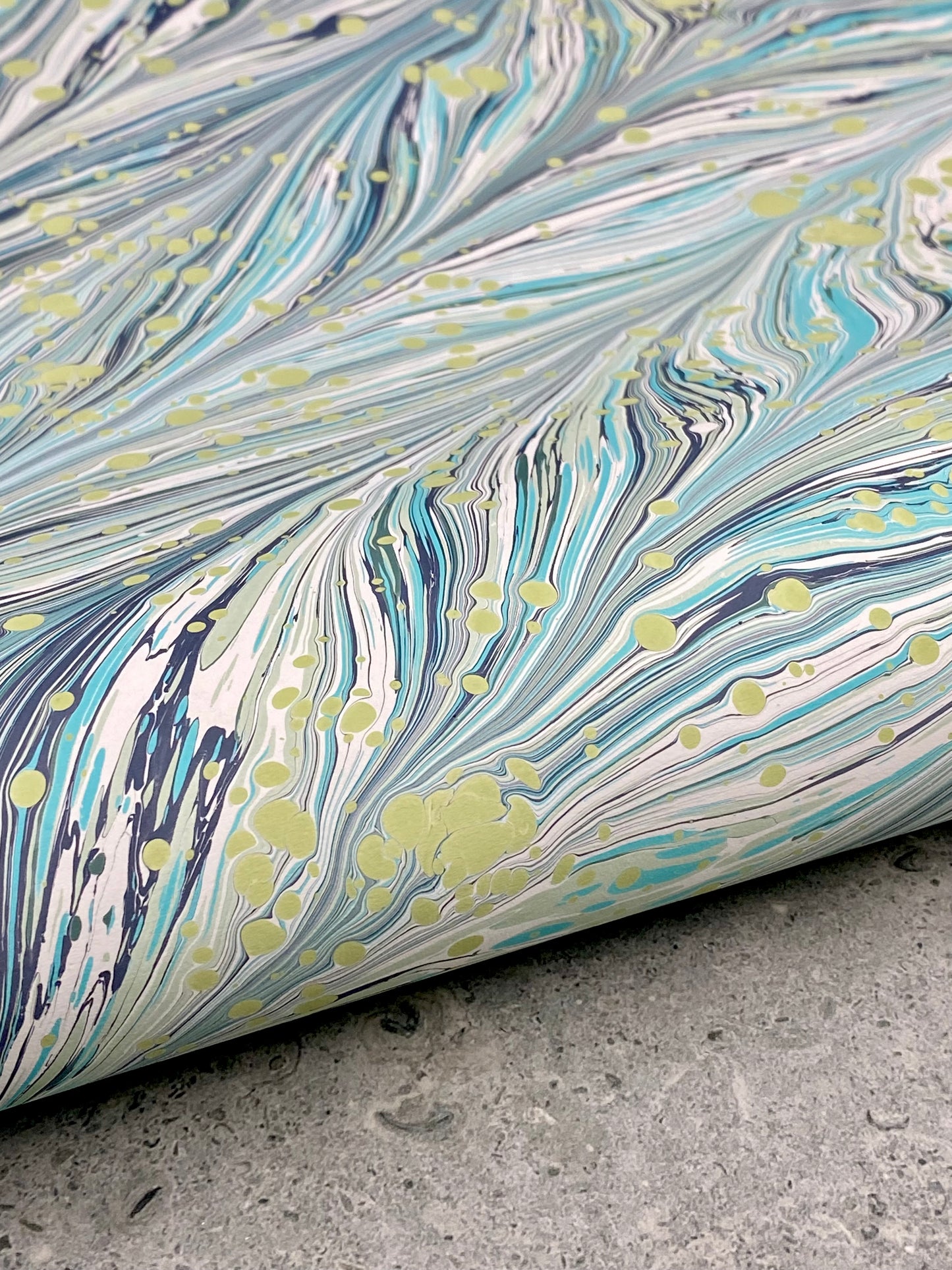 Full Sheet Hand-Marbled Paper P488