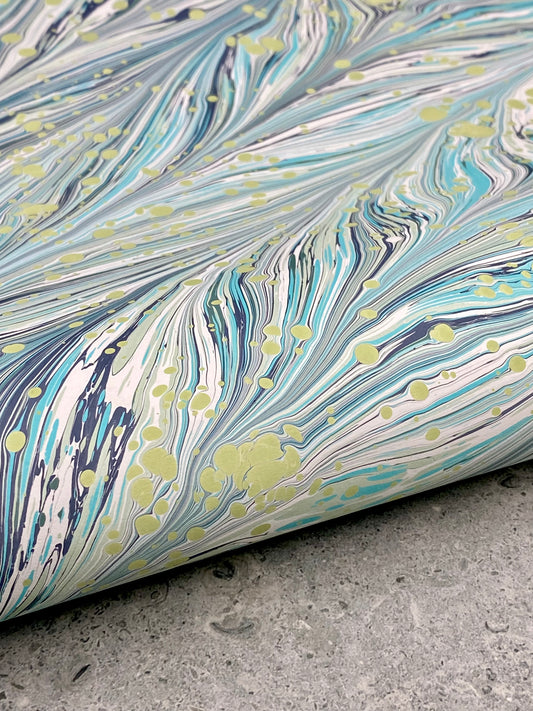Full Sheet Hand-Marbled Paper P488