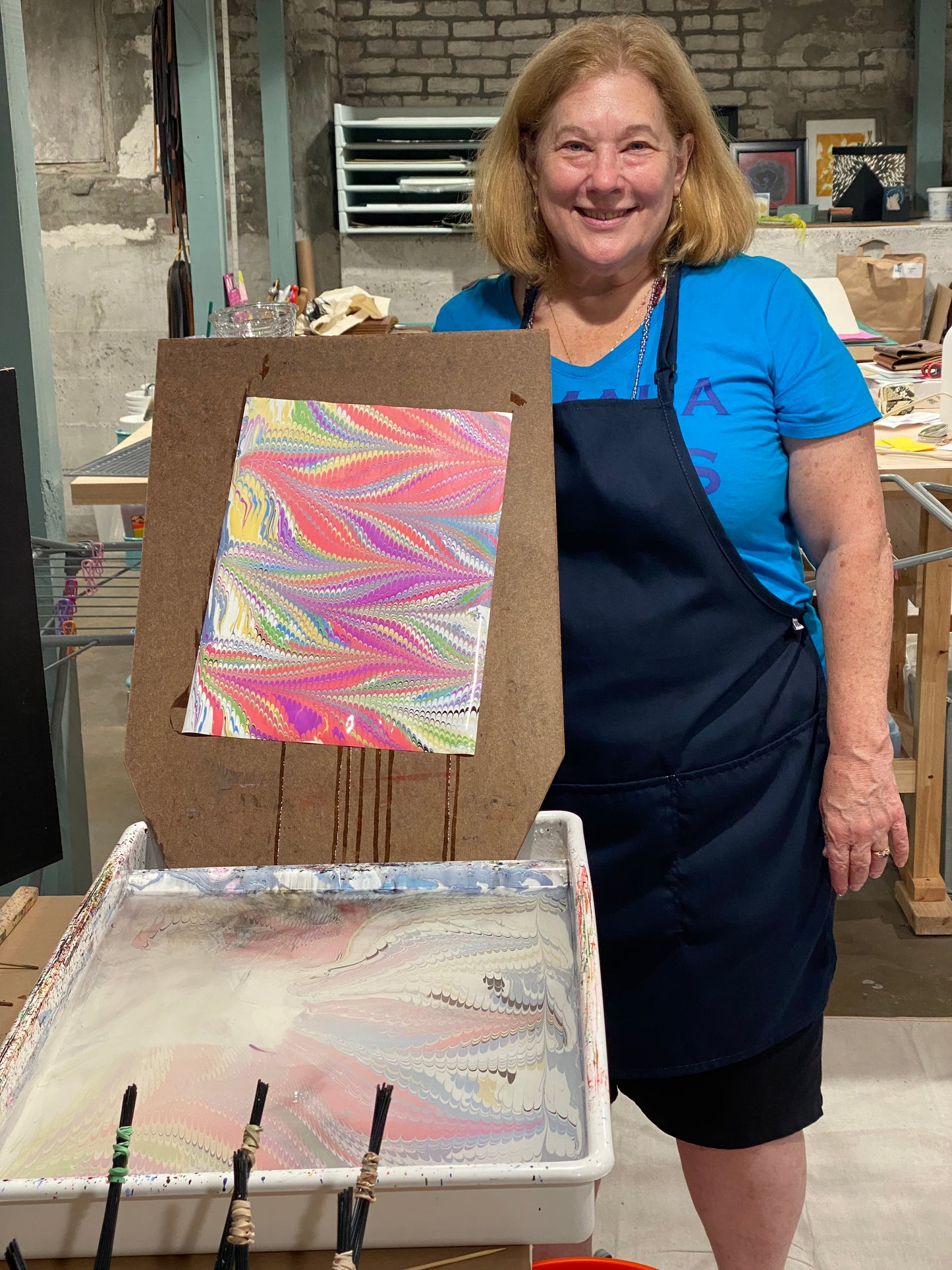 3 Hour Magical Paper Marbling Experience - Up to 4 People - Pick a Date