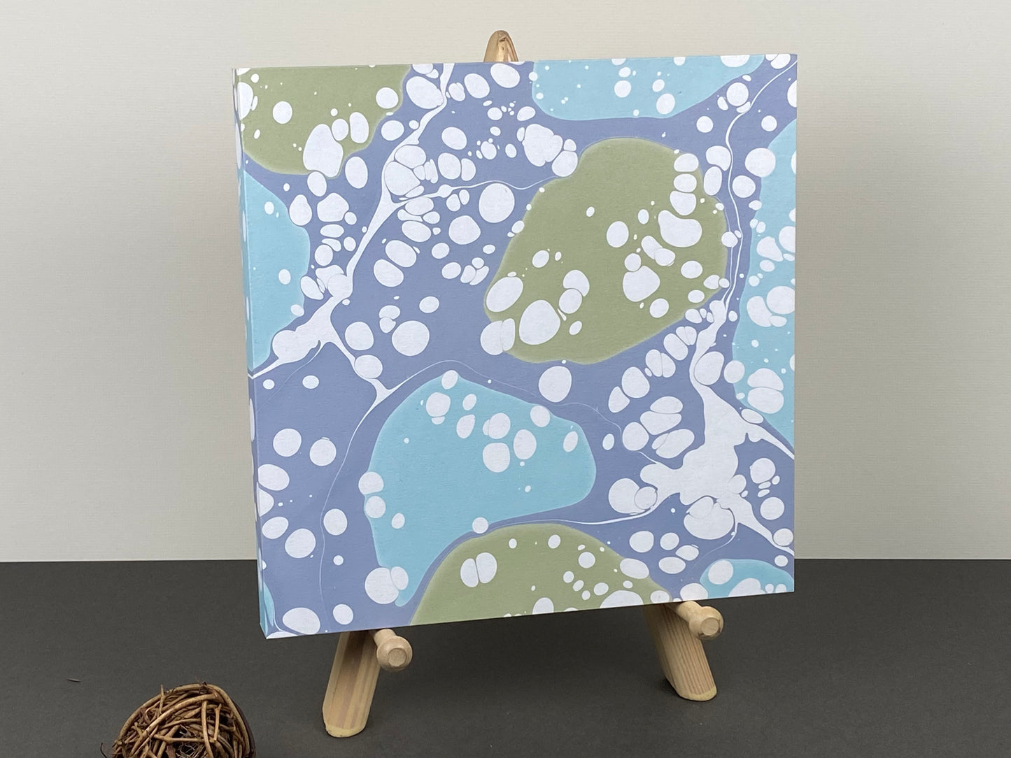 Original 8x8 Marbled Wall Art "Stones & Marbles"