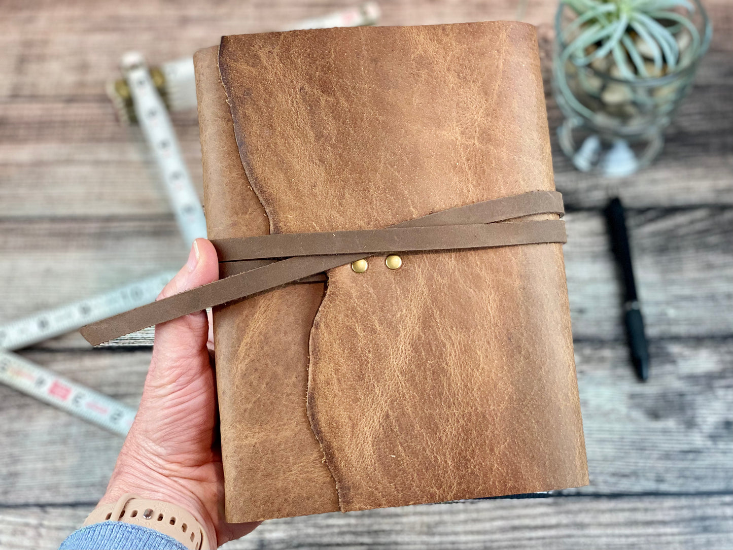 Large Leather Journal - Pecan Bison