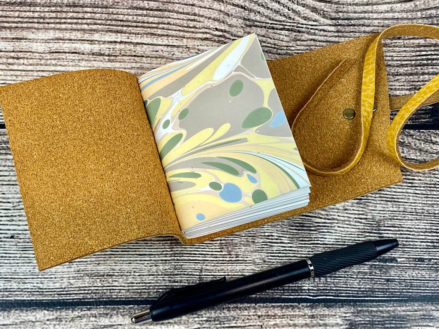 Mini Leather Journal - Golden Bison