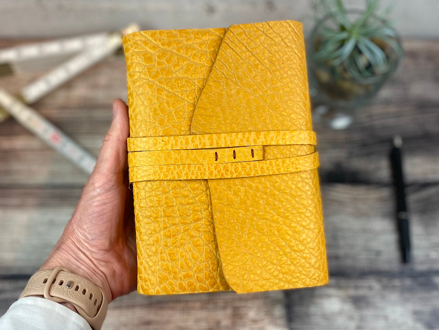 5x7 Lined Bison Leather Journal