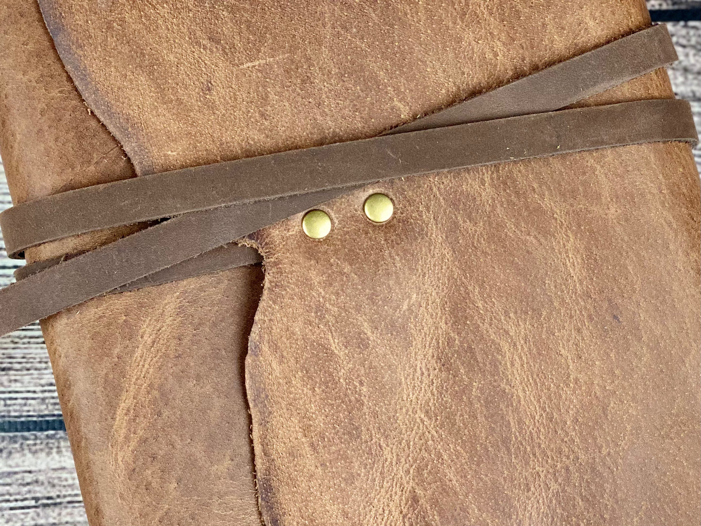 Large Leather Journal - Pecan Bison